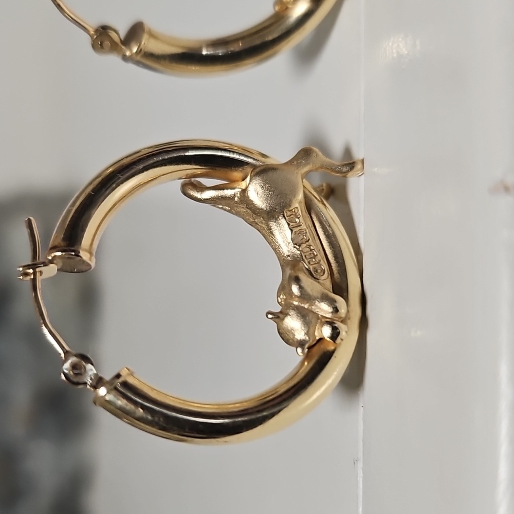 14kg Panther Hoop earrings - Picture 4 of 10